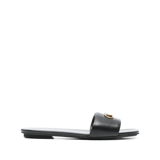 EMPORIO ARMANI EXCLUSIVE Emporio Armani Nappa-leather sandals with eagle plate Sandals