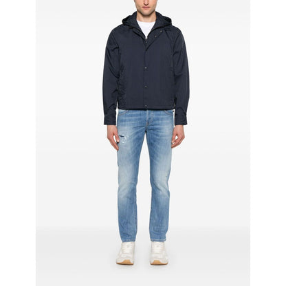 Emporio Armani Blouson with internal nylon bib jacquard all-over lettering Jackets