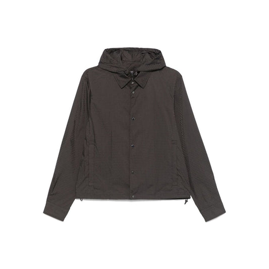 Emporio Armani Blouson with internal nylon bib jacquard all-over lettering EM001003AF15384U8168-P25