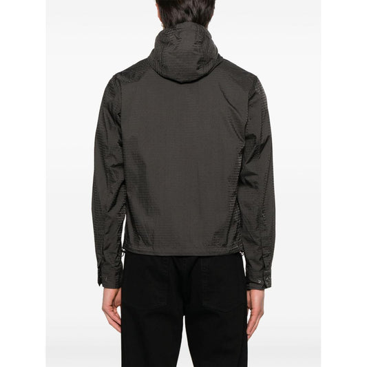 Emporio Armani Blouson with internal nylon bib jacquard all-over lettering EM001003AF15384U8168-P25