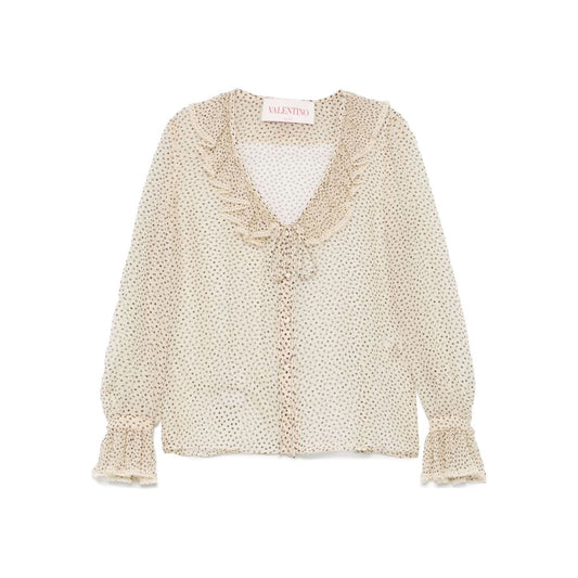 Valentino Plus-de-pois Print Light Georgette Shirt