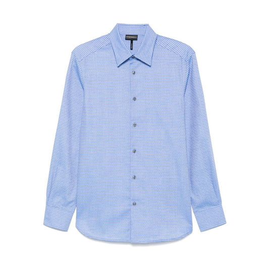 Emporio Armani Shirts Clear Blue