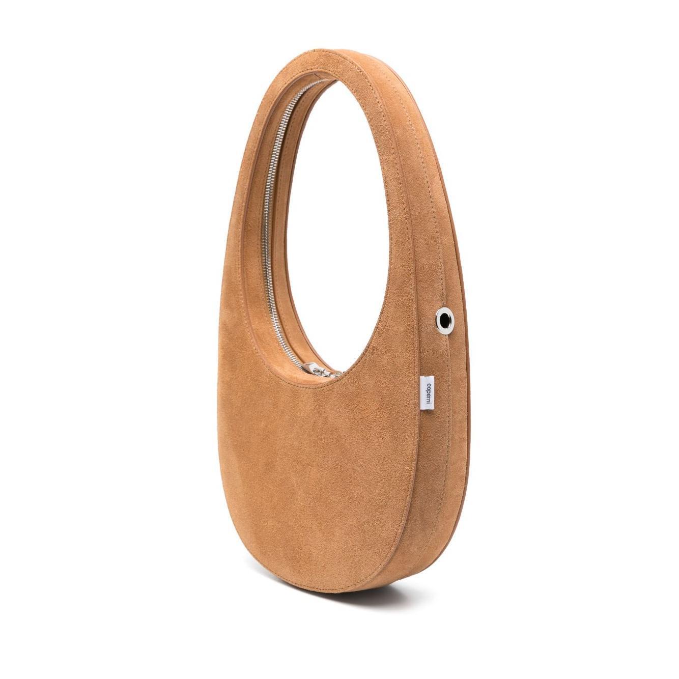 Coperni Swipe suede leather crossbody bag COPBA38F6049BRW-P25