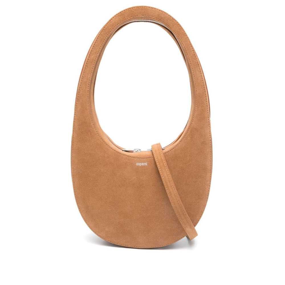 Coperni Swipe suede leather crossbody bag COPBA38F6049BRW-P25