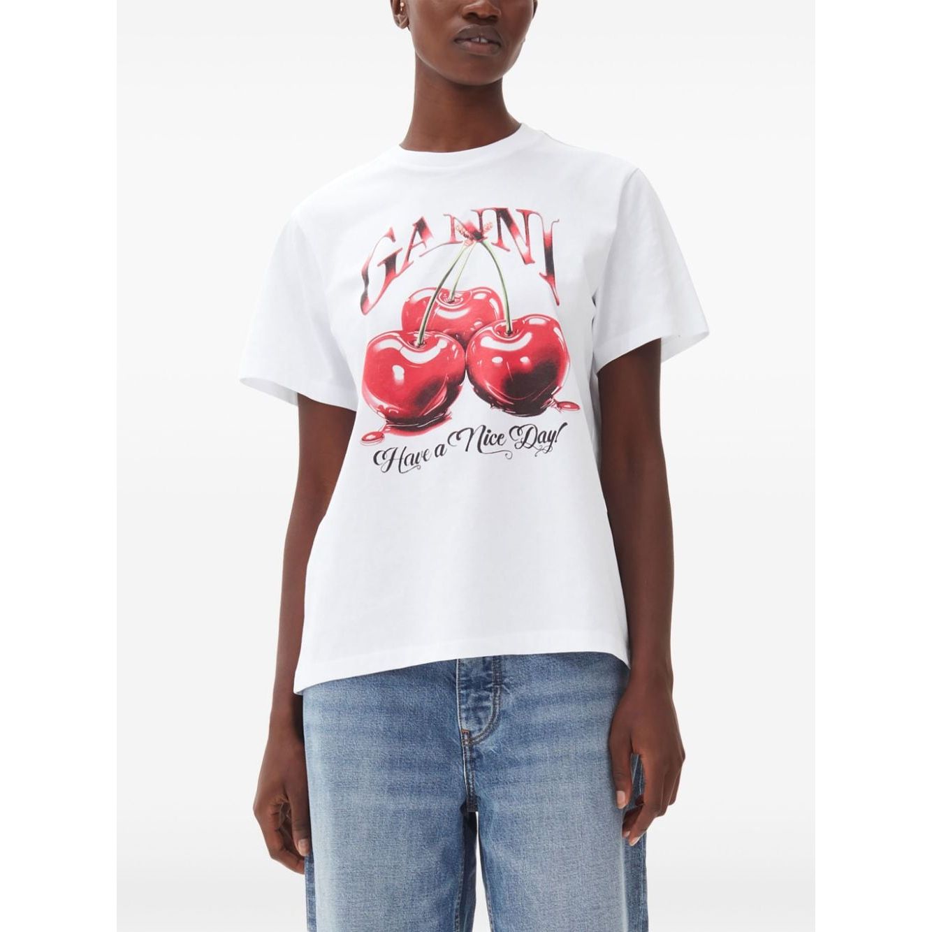 GANNI T-shirts and Polos White T4004151-AI25