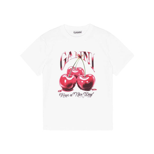 GANNI T-shirts and Polos White
