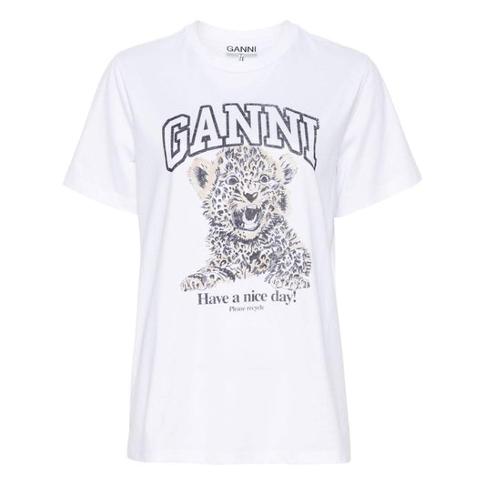 GANNI T-shirts and Polos White T4124943-AI25