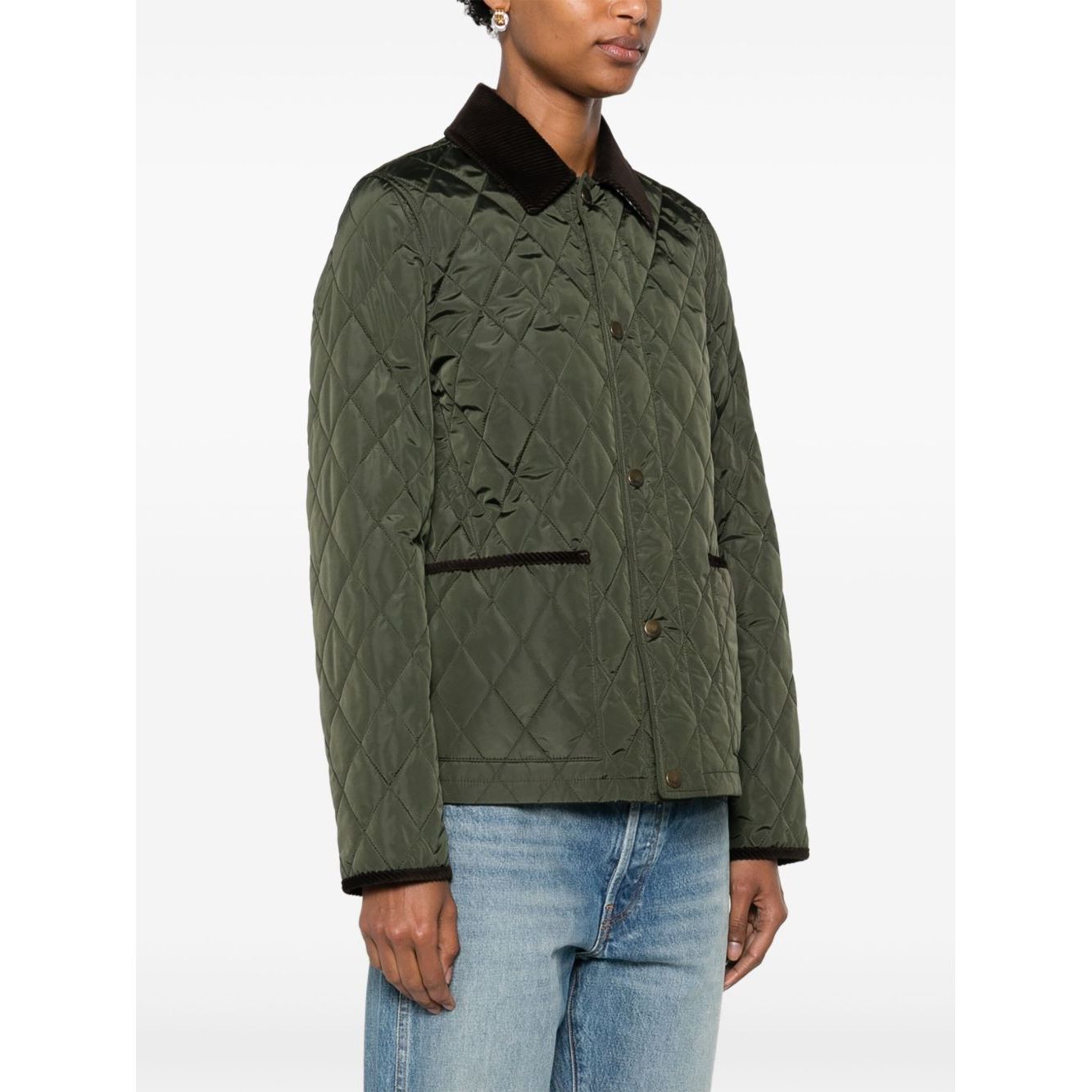 Burberry Quilted blazer corduroy collar
