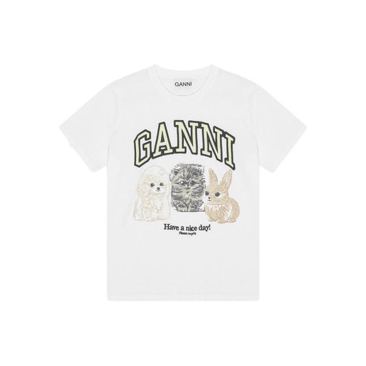 GANNI T-shirts and Polos White T4237151-AI25