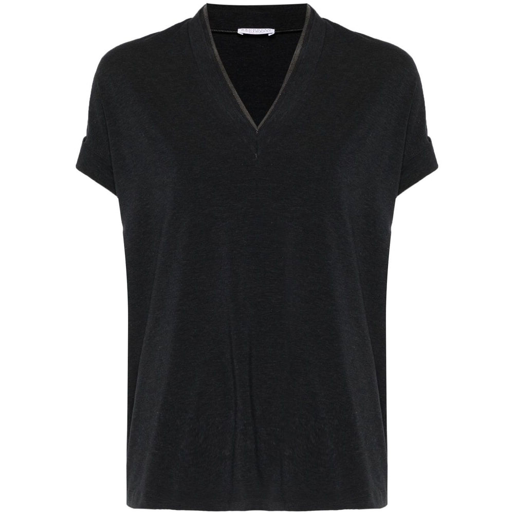 Brunello Cucinelli T-shirts and Polos Grey Topwear