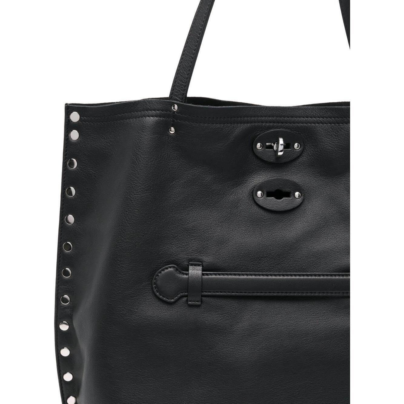 Front view with bag zipped and handles upright.