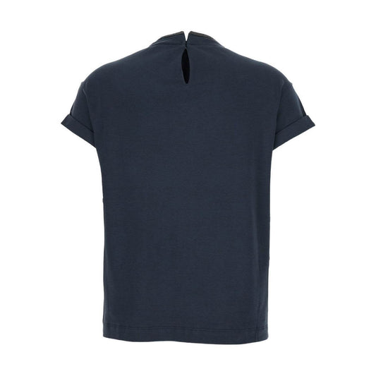 Brunello Cucinelli T-shirts and Polos Blue MPT18BD200C7186-AI25