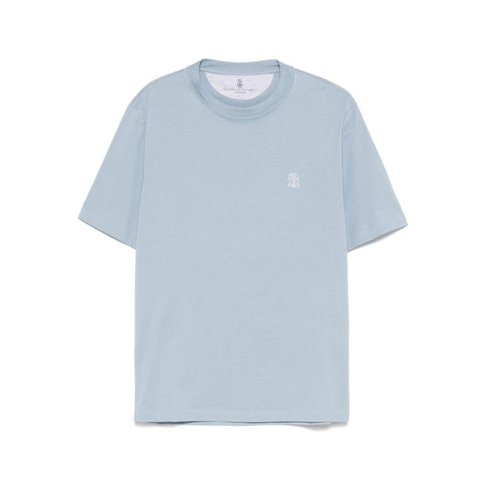 Brunello Cucinelli T-shirts and Polos Clear Blue