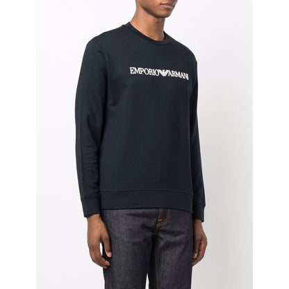 Emporio Armani Sweaters Blue Topwear