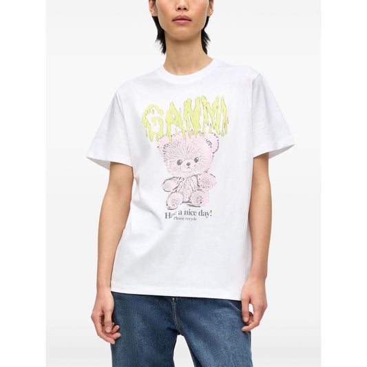 GANNI T-shirts and Polos White T4289151-AI25