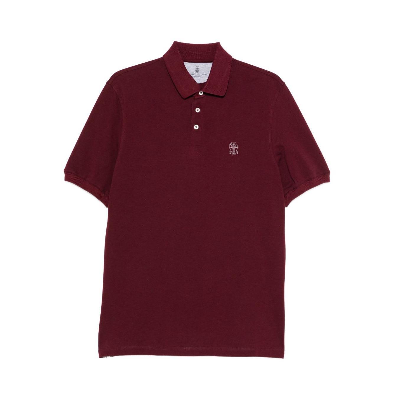 Brunello Cucinelli T-shirts and Polos Red ME8548770COA16-AI25
