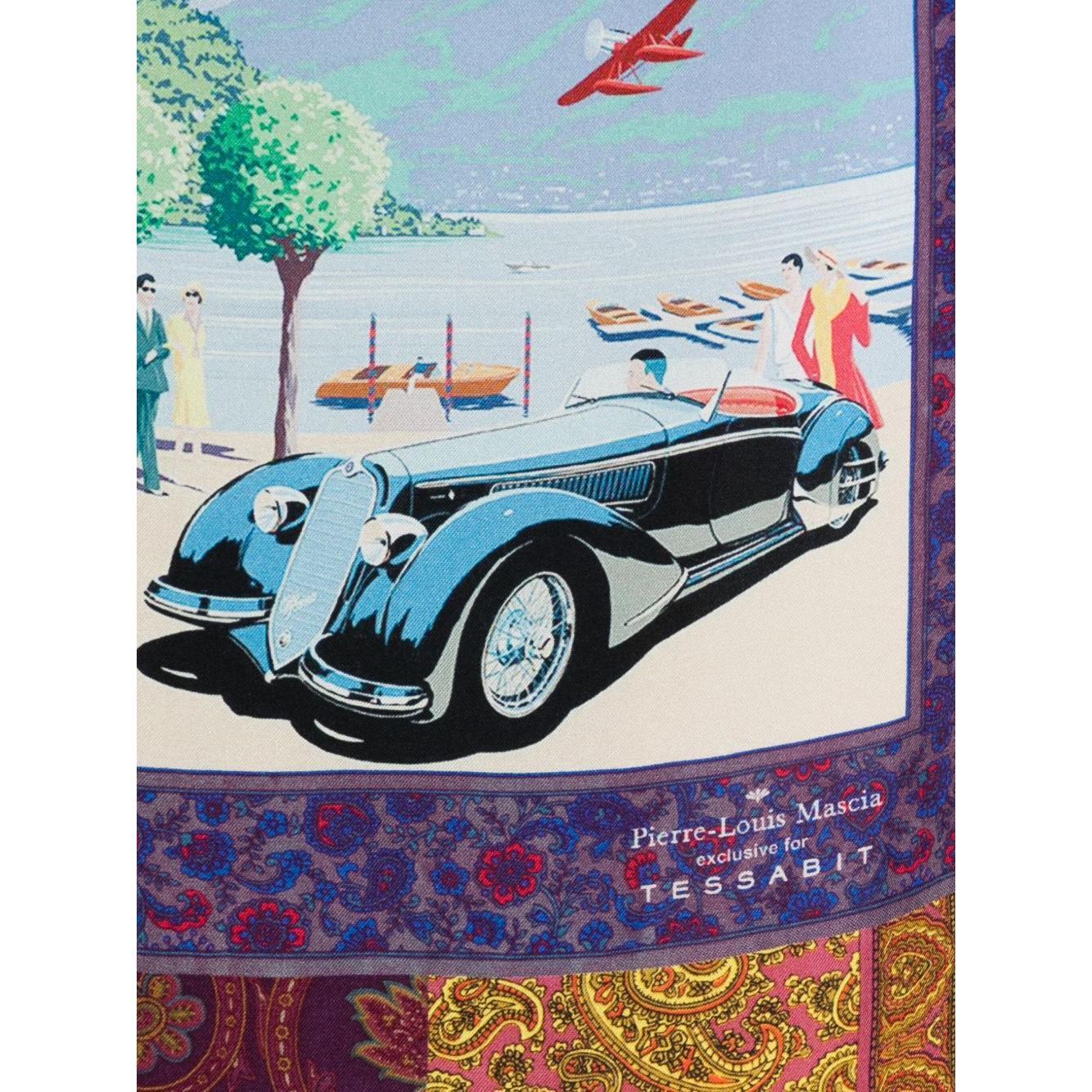 Pierre Louis Mascia silk printed scarf ALOE/SW-065X200A107-1842883-AI25