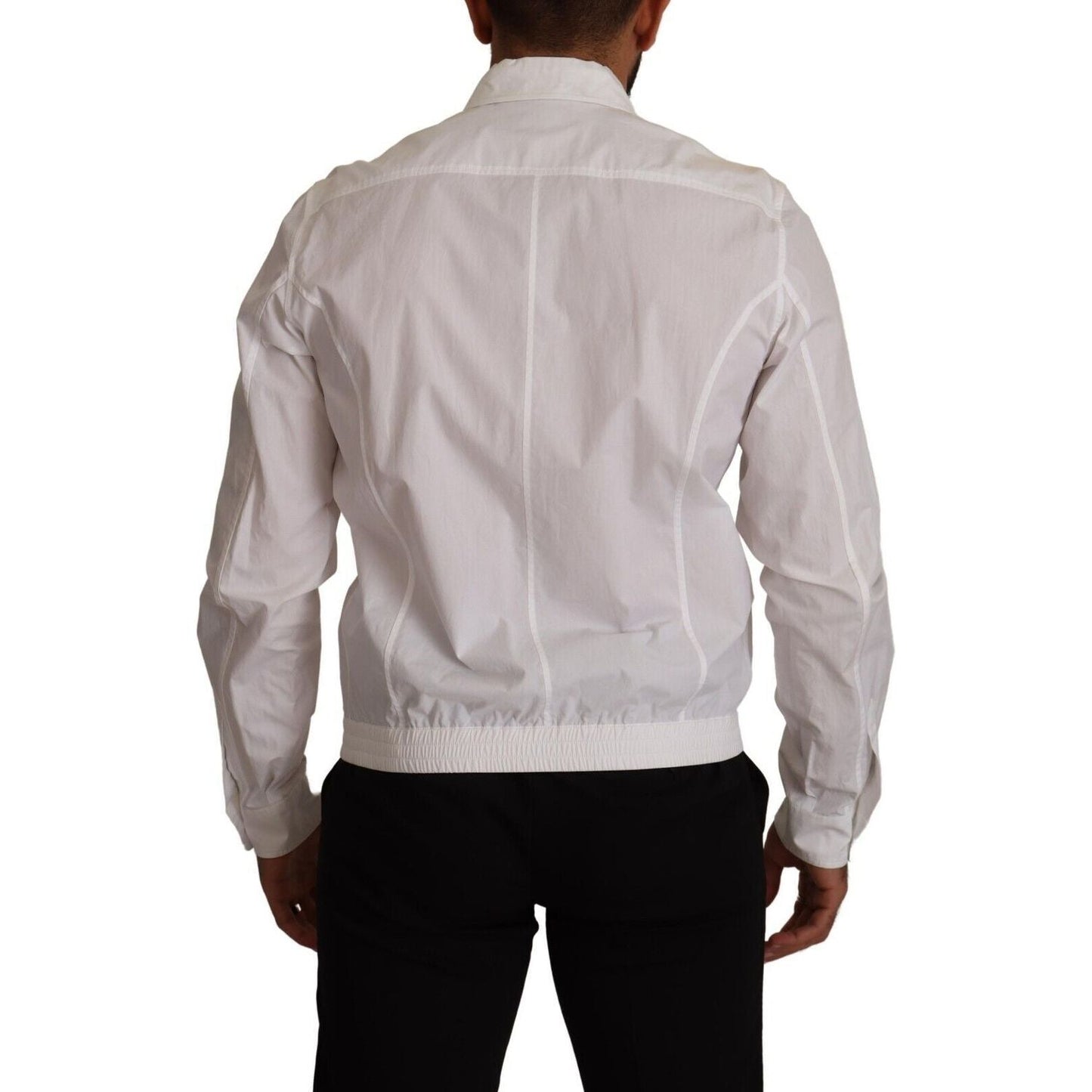 Dolce & Gabbana White Cotton Button Down Men Collared Shirt KOS1983 - 41