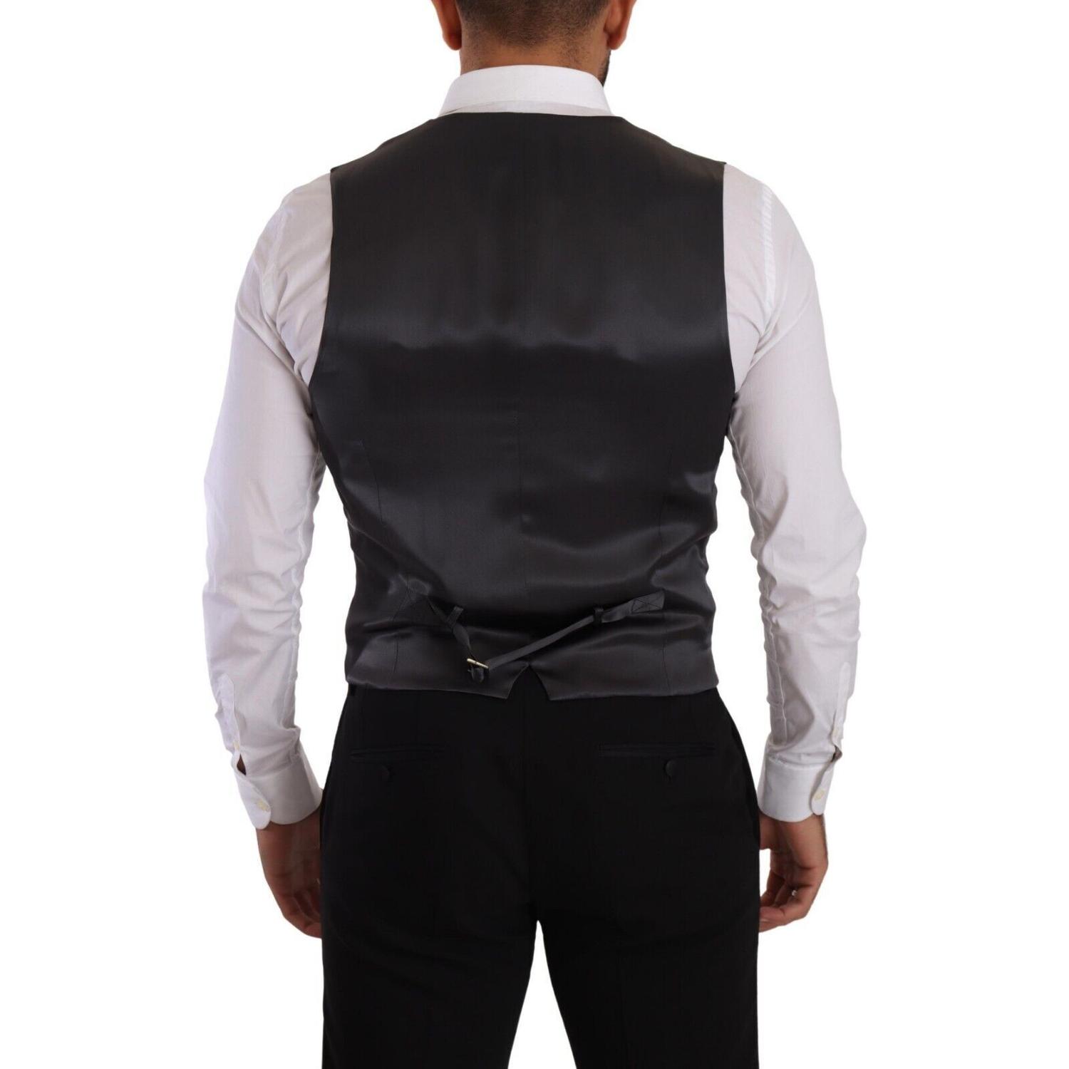 فستان دولتشي آند غابانا الأنيق ذو الصدر المزدوج المخطط