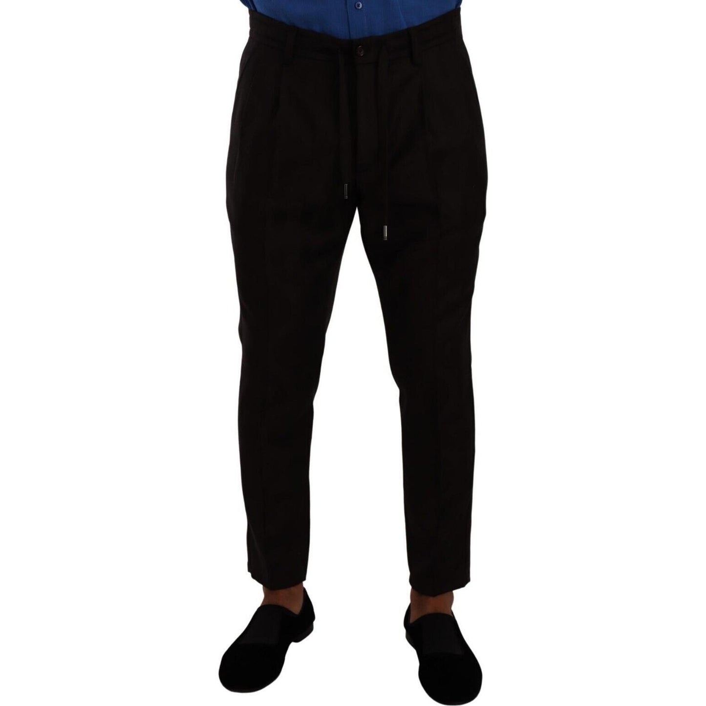 Dolce & Gabbana Bordeaux Wool Men Skinny Trouser Pants PAN72979 - 48