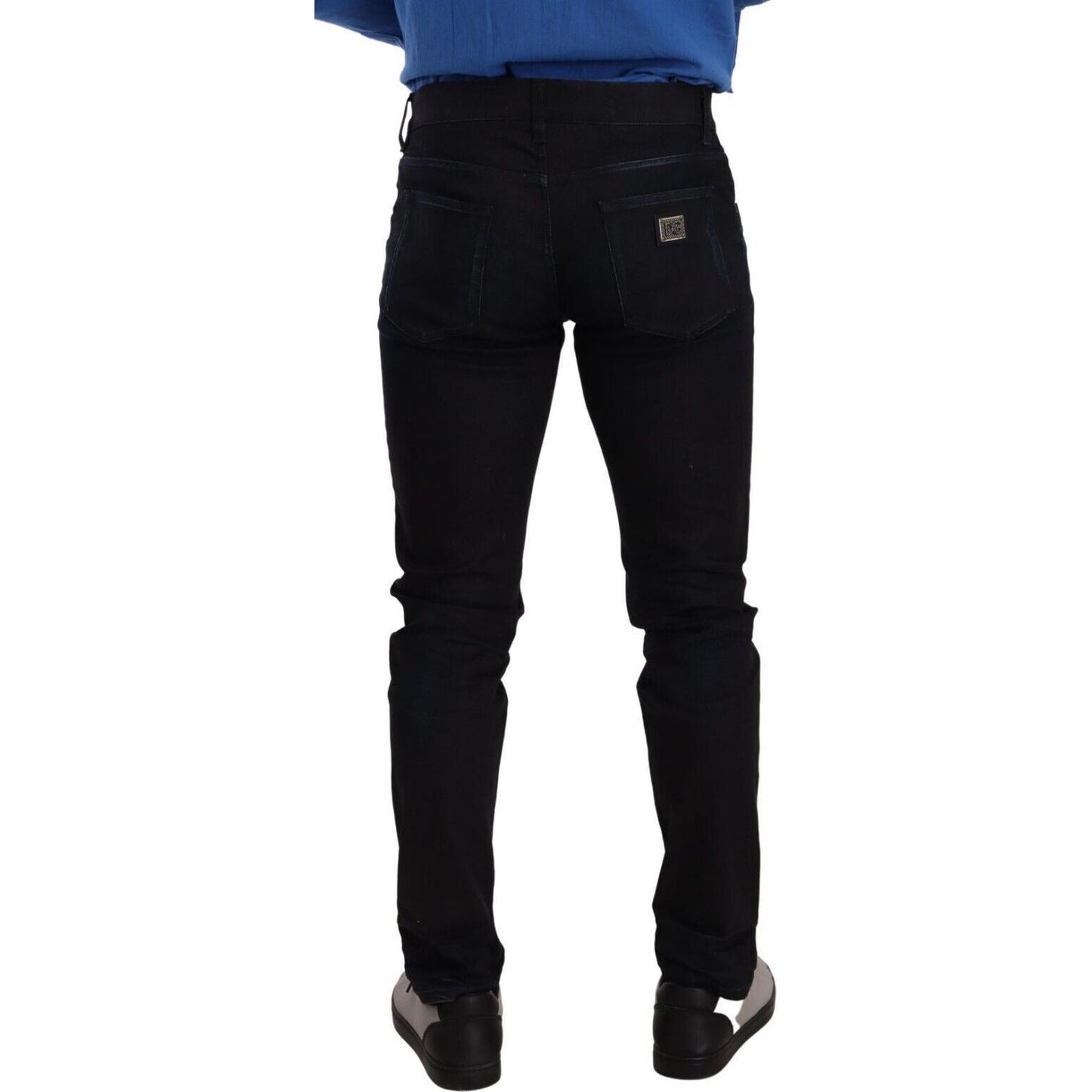Dolce & Gabbana Blue Cotton Stretch Skinny Denim Trouser Jeans PAN72898- 48