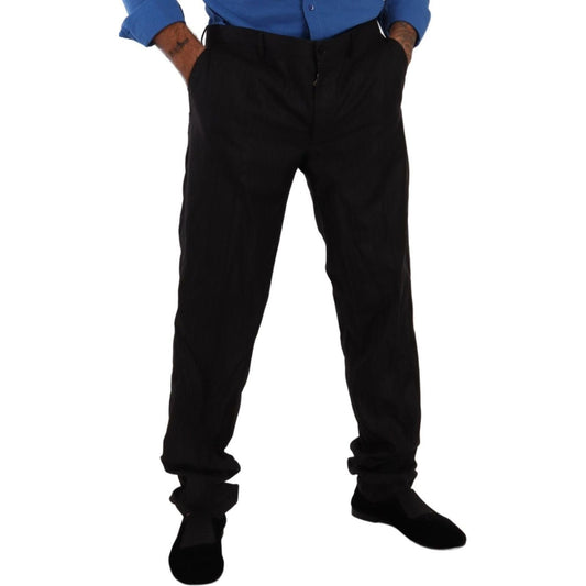 Dolce & Gabbana Gray Wool Silk Dress Trouser Dress Pants PAN72940- 54