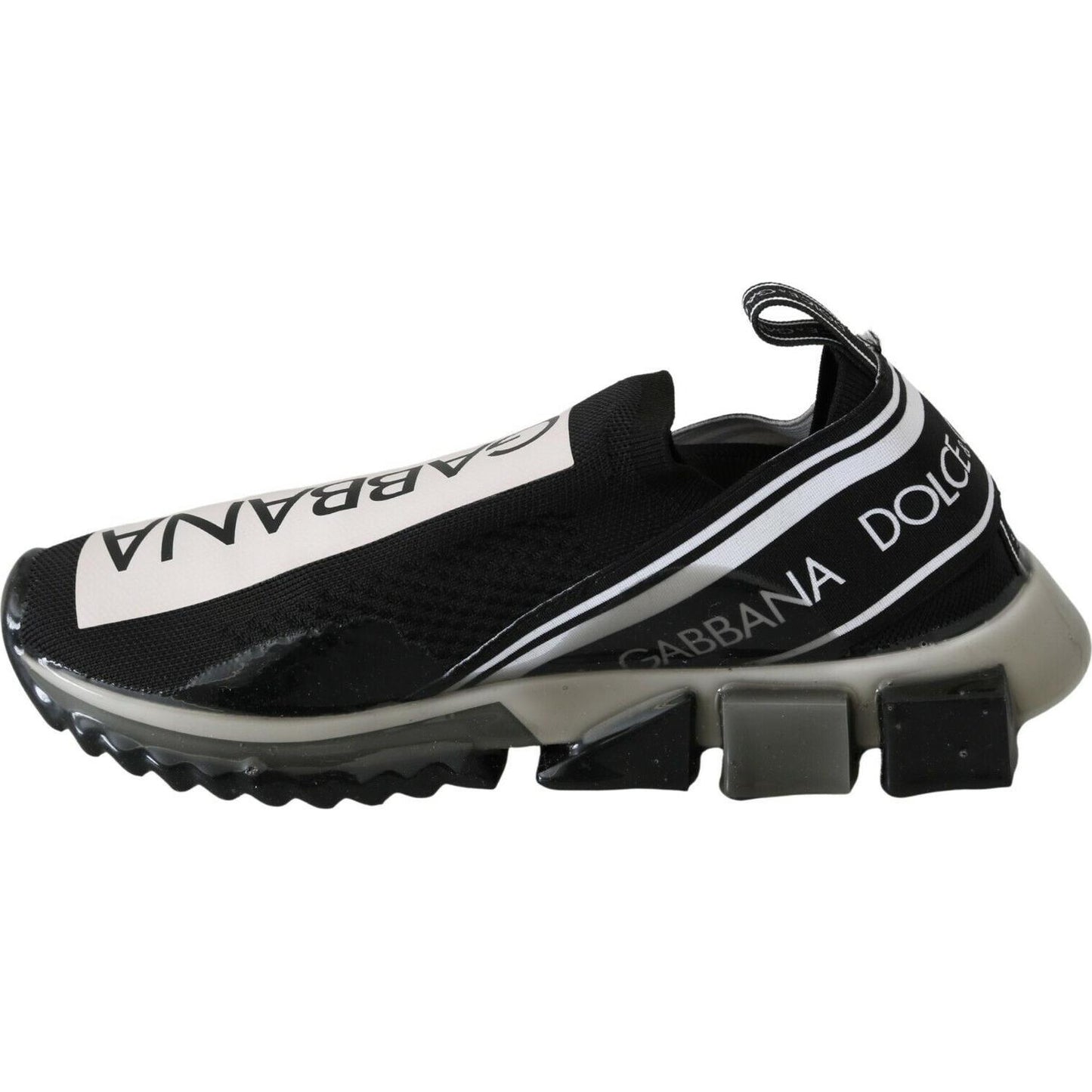 Dolce & Gabbana Black White SORRENTO Sport Stretch Sneakers MV3180- 39