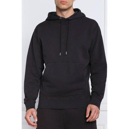 Hugo Boss Elegant Dark Blue Cotton Hooded Sweatshirt 9001071103