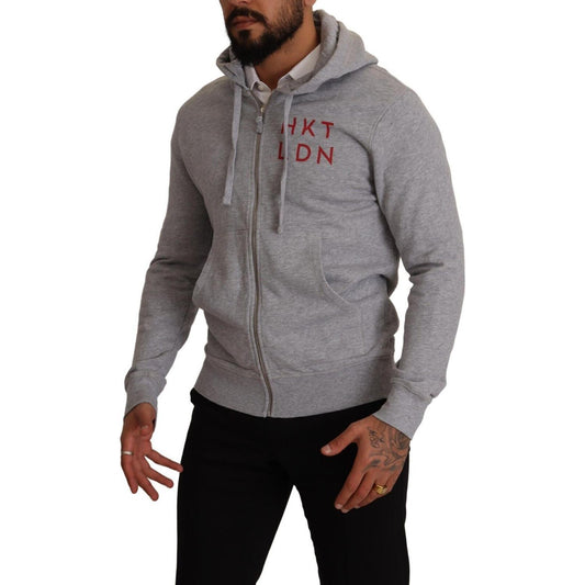 Hackett Gray Full Zip Hooded Cotton Sweatshirt Sweater KOS1978 - 46