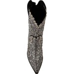 Dolce & Gabbana Black Suede Strass Crystal Cowgirl Boots LA9803- 35