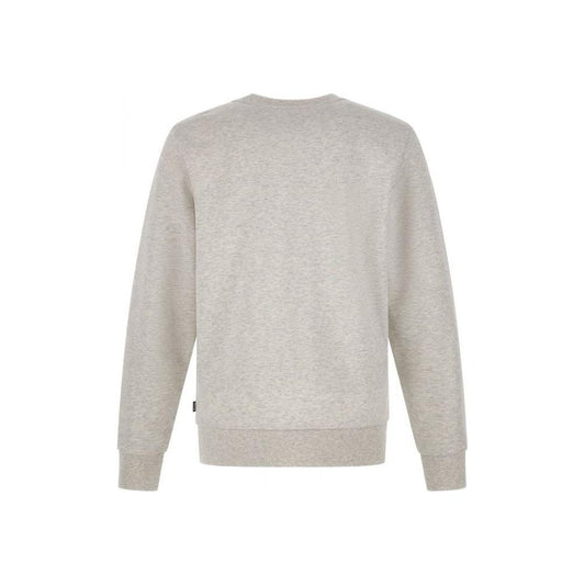 Hugo Boss Elegant Grey Round Neck Cotton Sweatshirt 4063534515279