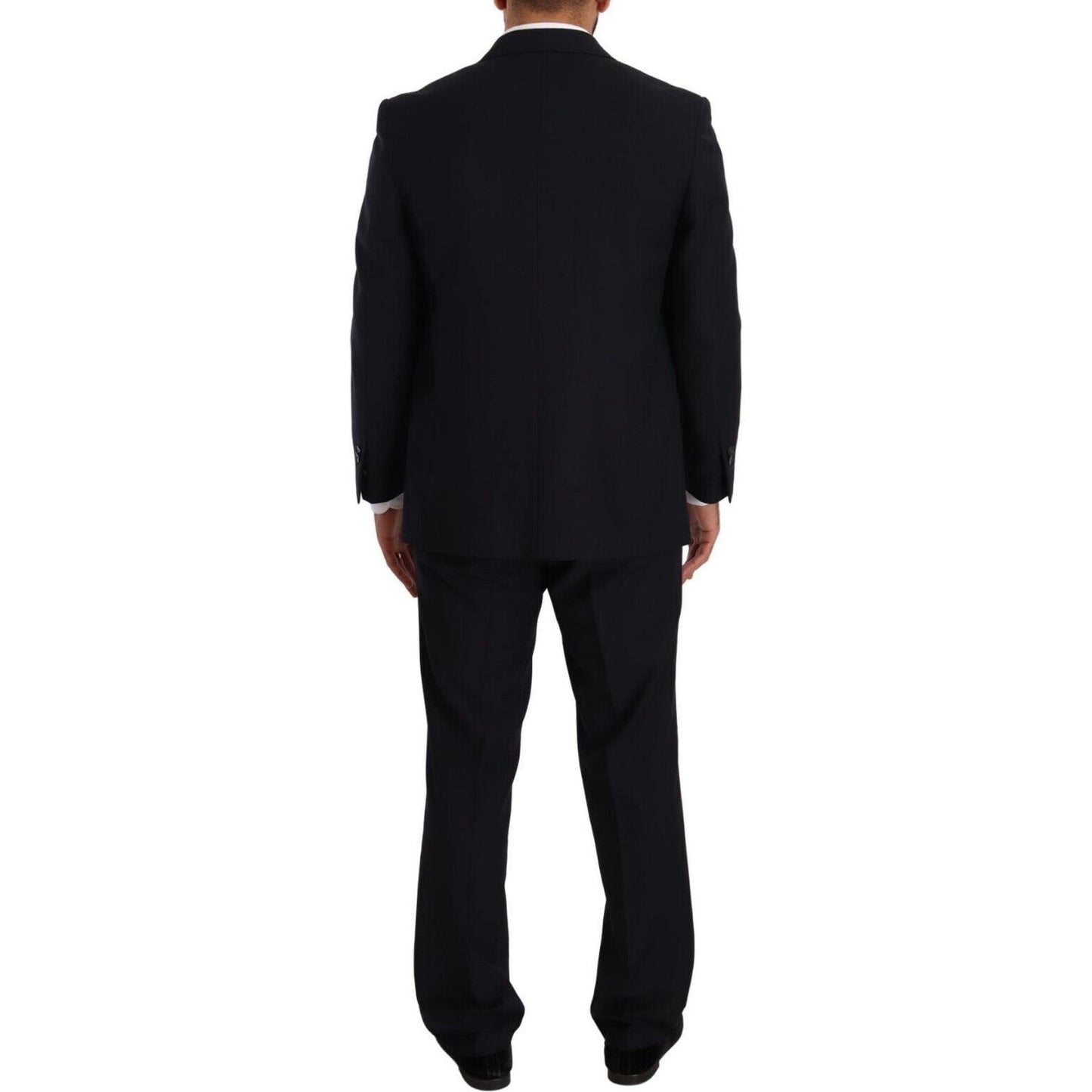 Domenico Tagliente Blue Polyester Single Breasted Formal Suit KOS1948 - 49