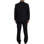 Domenico Tagliente Blue Polyester Single Breasted Formal Suit KOS1948 - 49