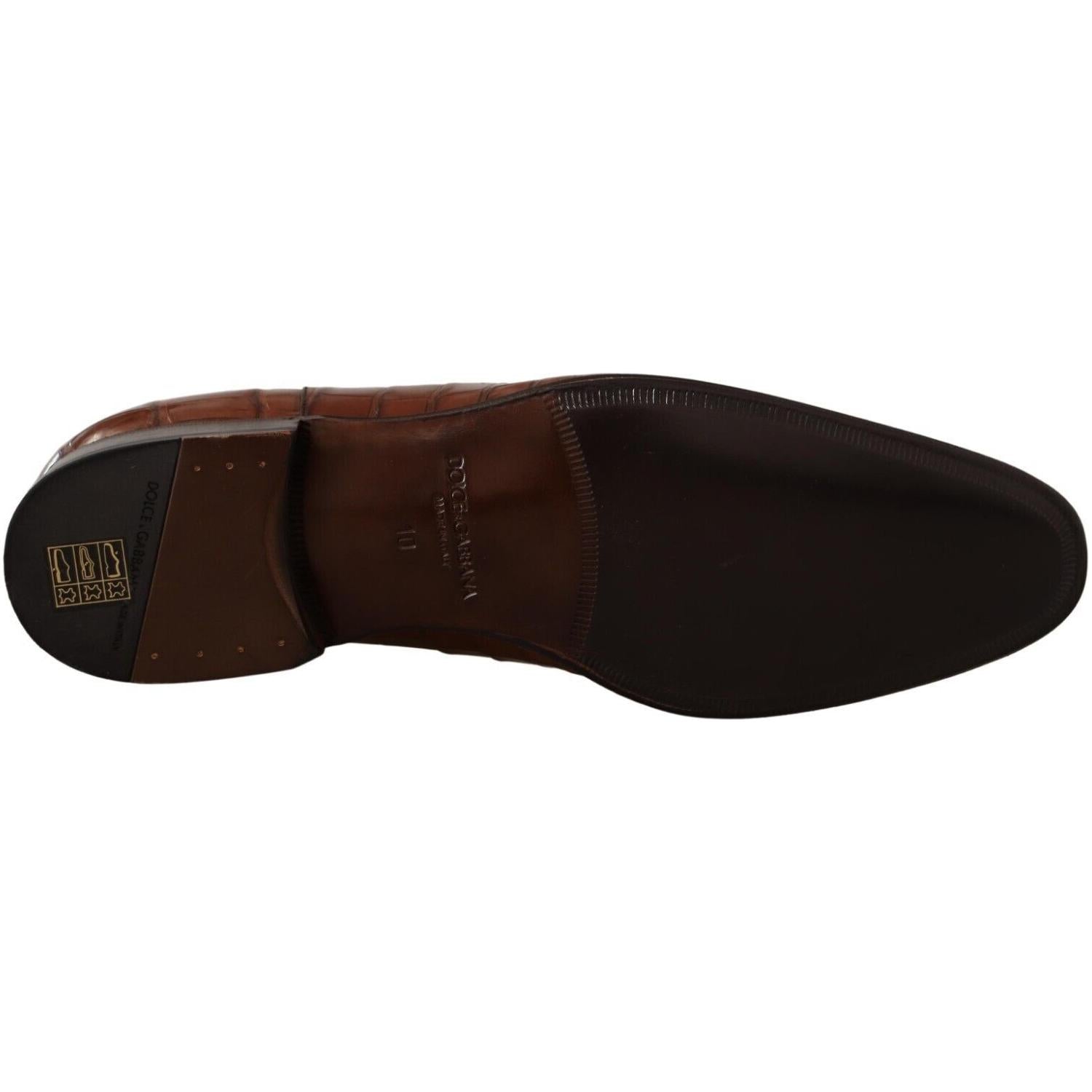 حذاء رسمي أنيق من جلد التمساح الغريب من دولتشي آند غابانا