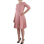 Dolce & Gabbana Pink 3/4 Sleeves Viscose Blend A-line Dress DR28693 - 44