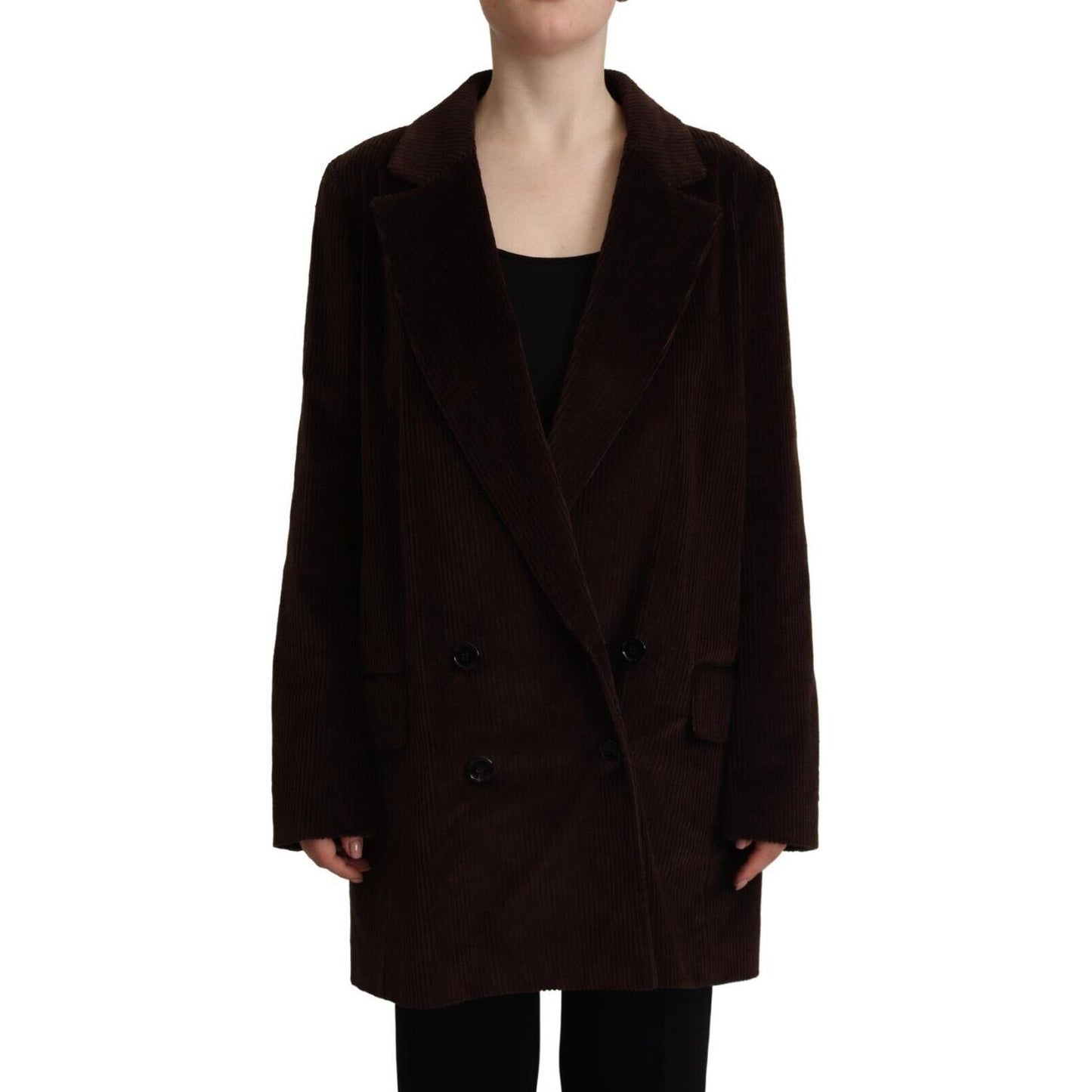 Dolce & Gabbana Bordeaux Corduroy Cotton Blazer Oversized Jacket JKT3285 - 40
