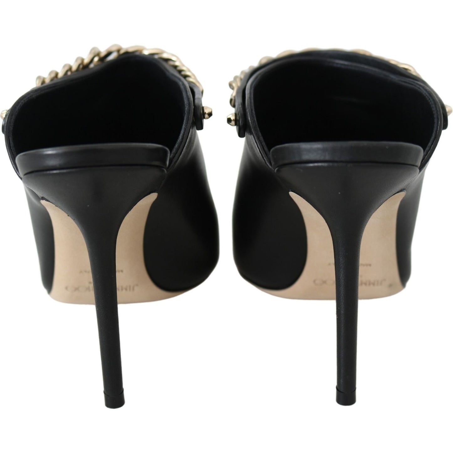 Jimmy Choo Elegant Black Gold Leather Pumps 192954477899