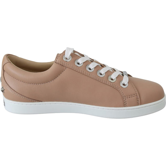 Jimmy Choo Powder Pink Nappa Leather Sneakers 194611096566