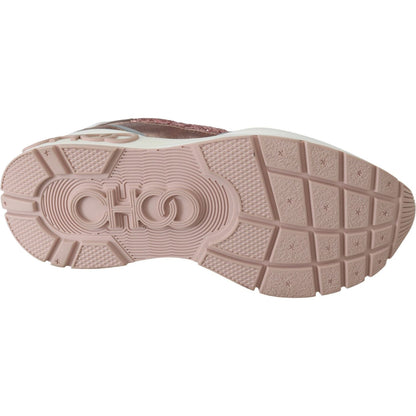 Jimmy Choo Pink Candyfloss Leather Raine Sneakers