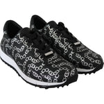 Jimmy Choo Elegant Black & Silver Leather Sneakers 194611097341