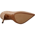 Dolce & Gabbana Beige Leather Bellucci Heels Pumps Shoes LA9811- 36.5