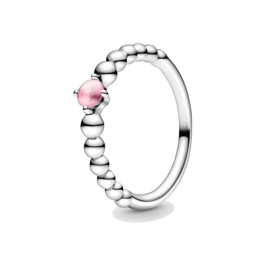PANDORA JEWELS Mod. PINK STONE - RING - Size 58 198867C09-58