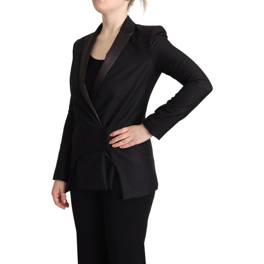 Costume National Black Long Sleeves Double Breasted Jacket JKT3228 - 40