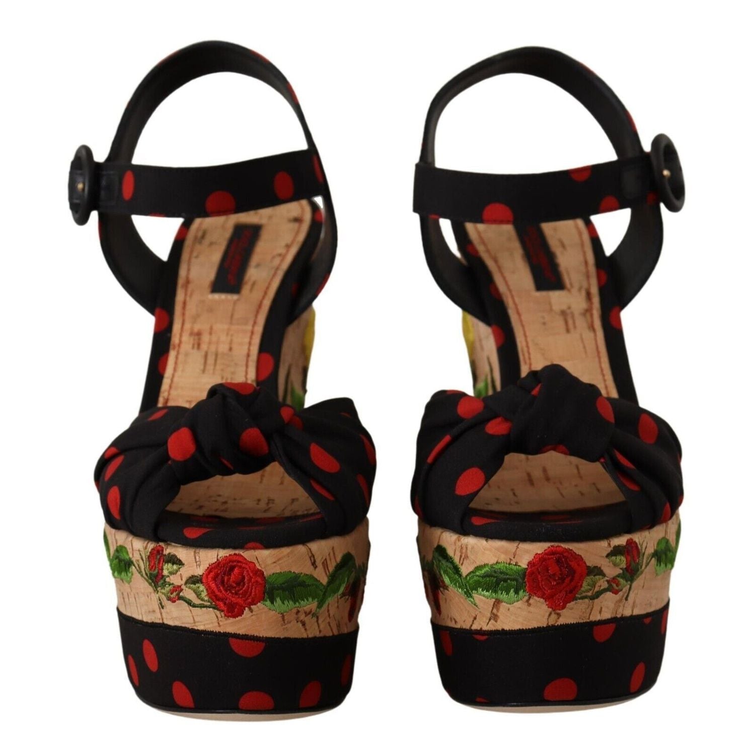 Dolce & Gabbana Multicolor Platform Wedges Sandals Charmeuse Shoes