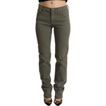 Ermanno Scervino Gray Low Waist Cotton Skinny Denim Trouser Jeans PAN72189 - 28