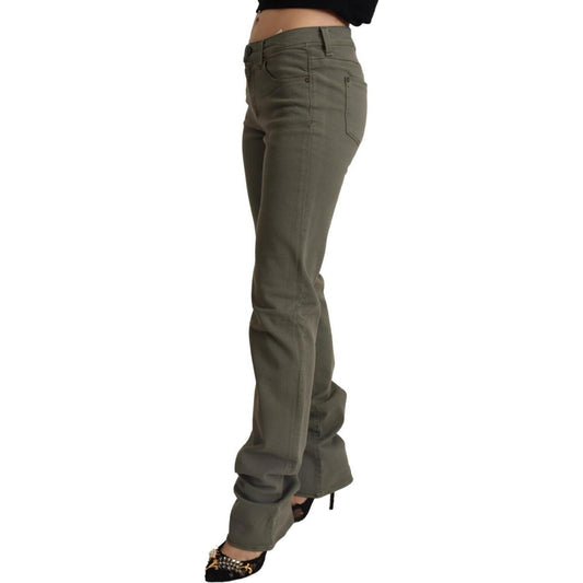 Ermanno Scervino Gray Low Waist Cotton Skinny Denim Trouser Jeans PAN72189 - 28
