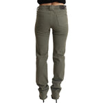 Ermanno Scervino Gray Low Waist Cotton Skinny Denim Trouser Jeans PAN72189 - 28