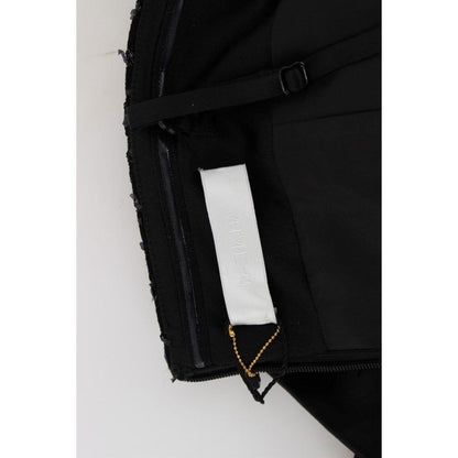 Masha Ma Black Strapless Embellished Pencil Dress