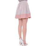 Comeforbreakfast Sleek Pleated Mini Skirt in Pink and Gray Comeforbreakfast Gray