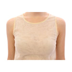 Dolce & Gabbana Beige Sleeveless Cotton Top Tank Blouse GSS11435-1